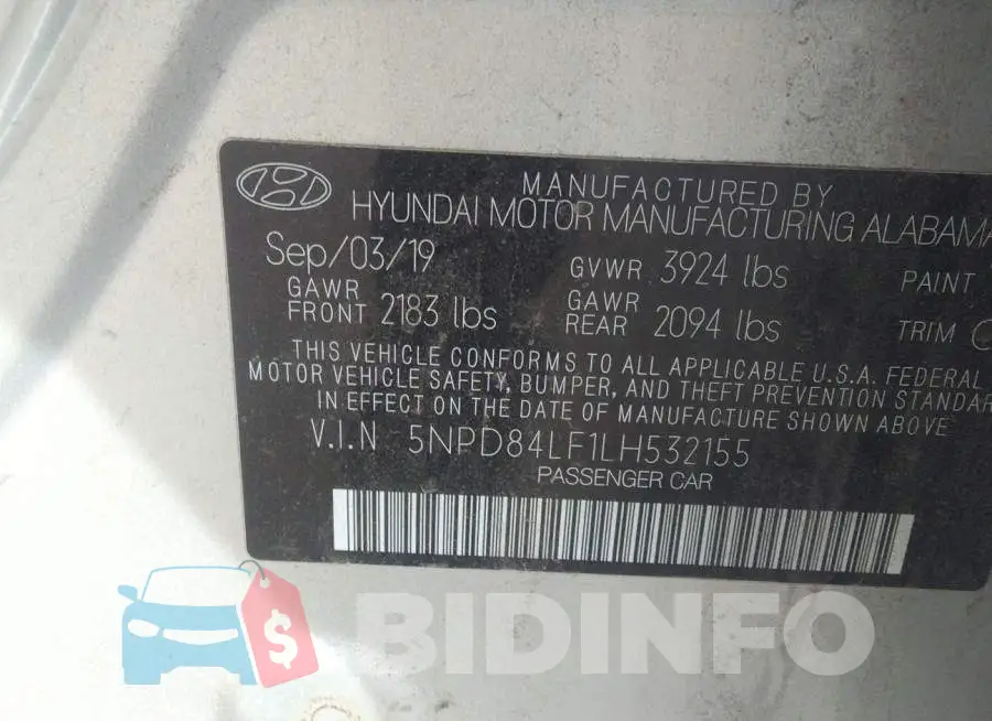 5NPD84LF1LH532155 Photo# 9