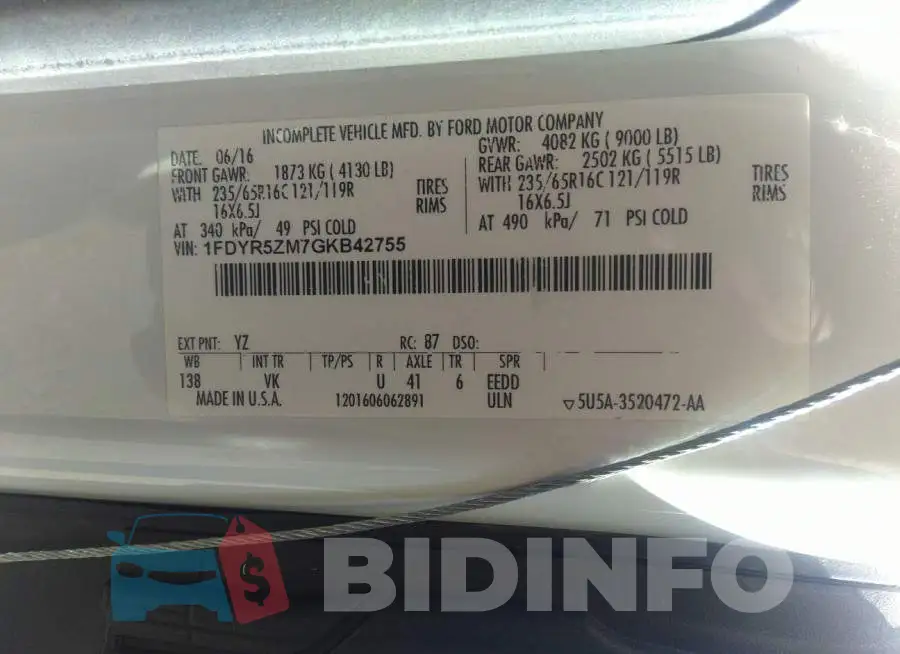 1FDYR5ZM7GKB42755 Photo# 9