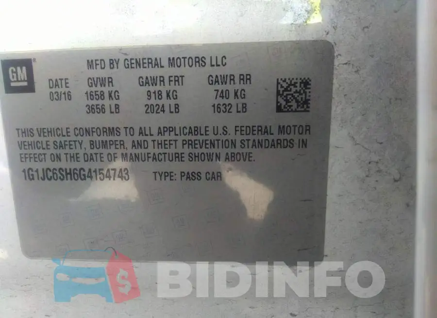 1G1JC6SH6G4154743 Photo# 9