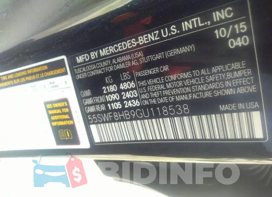 55SWF8HB9GU118538 Photo# 9