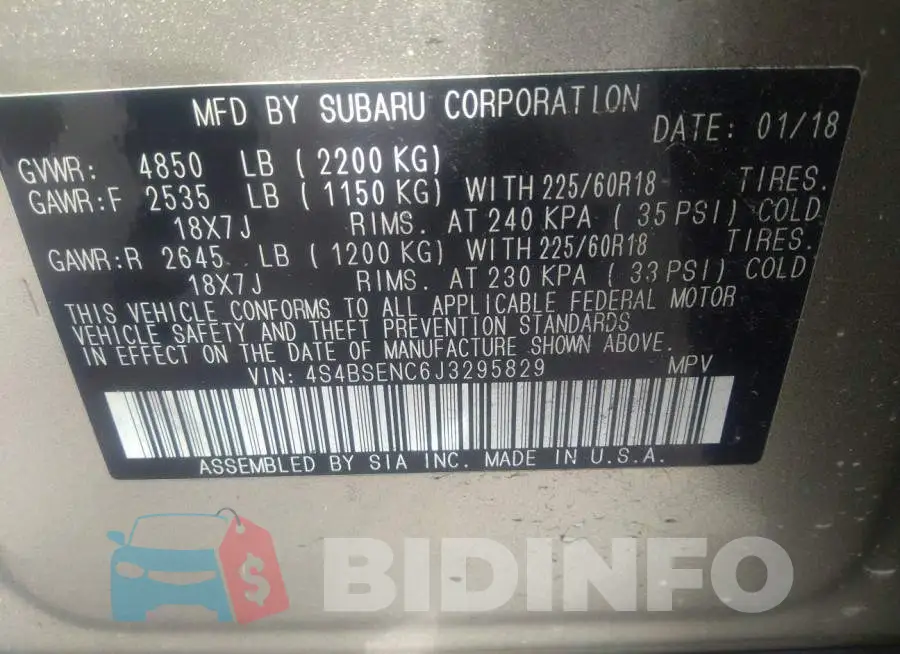 4S4BSENC6J3295829 Photo# 9