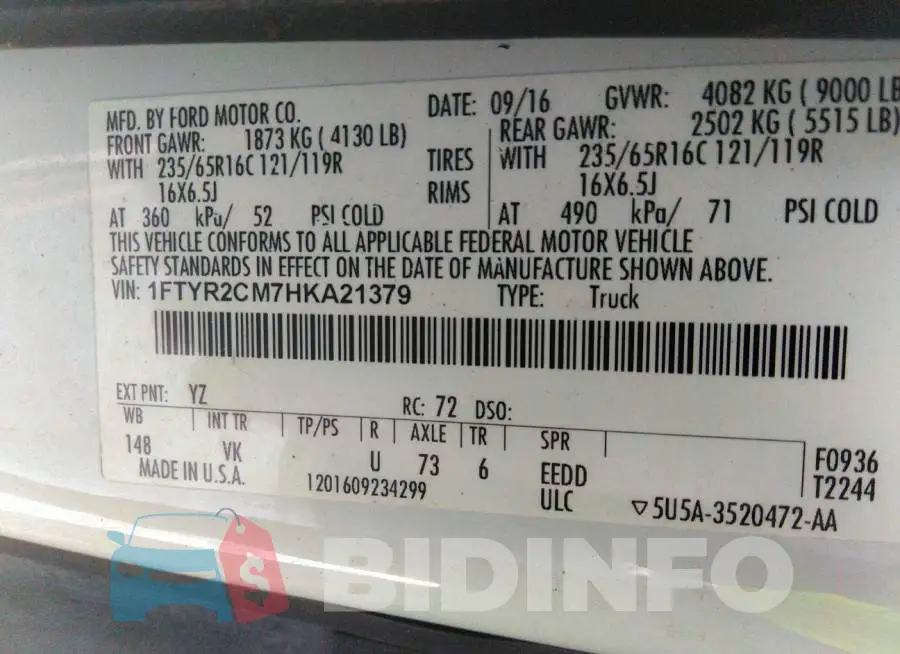 1FTYR2CM7HKA21379 Photo# 9
