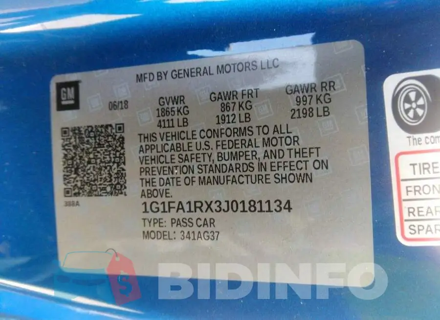 1G1FA1RX3J0181134 Photo# 9