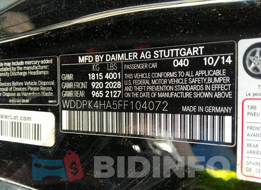 WDDPK4HA5FF104072 Photo# 9