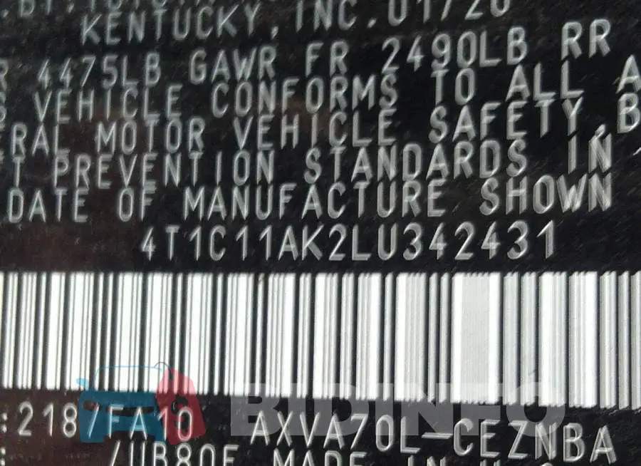 4T1C11AK2LU342431 Photo# 9