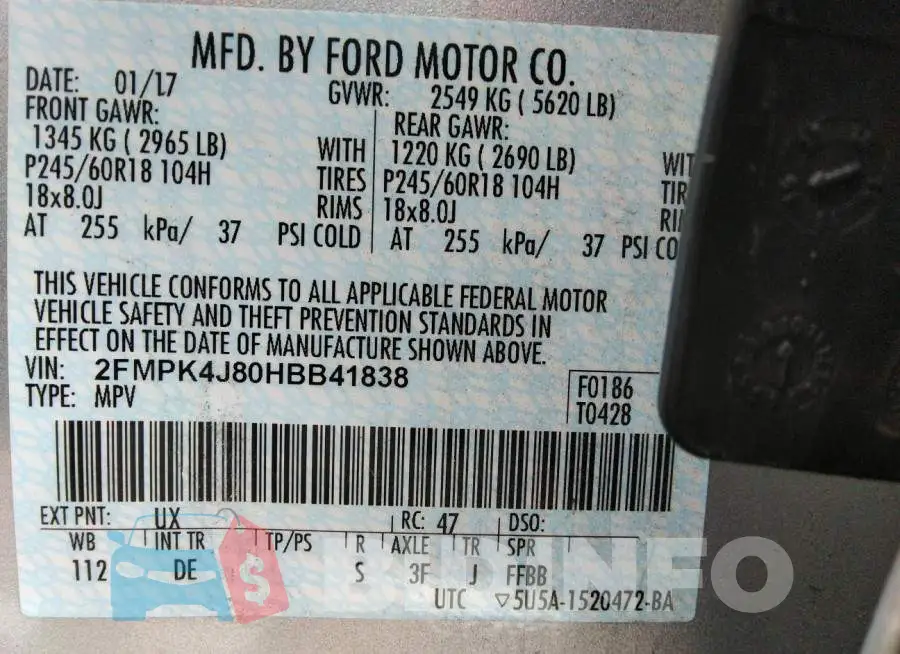 2FMPK4J80HBB41838 Photo# 9