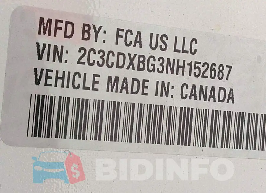 2C3CDXBG3NH152687 Photo# 9