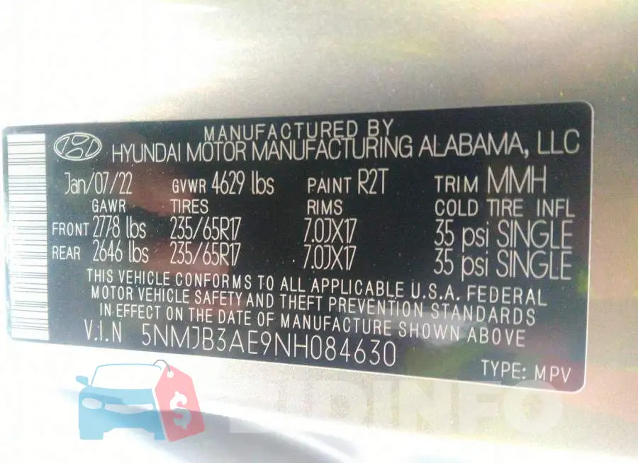 5NMJB3AE9NH084630 Photo# 9