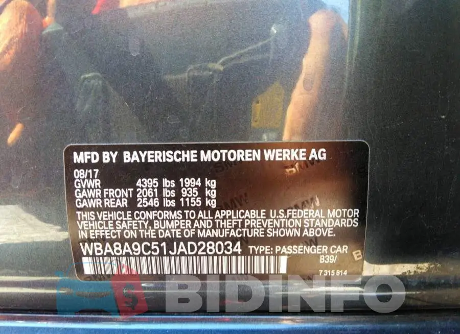 WBA8A9C51JAD28034 Photo# 9