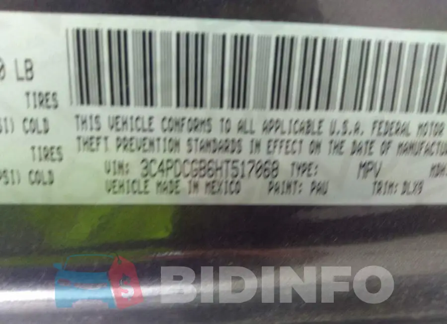 3C4PDCGB6HT517068 Photo# 9