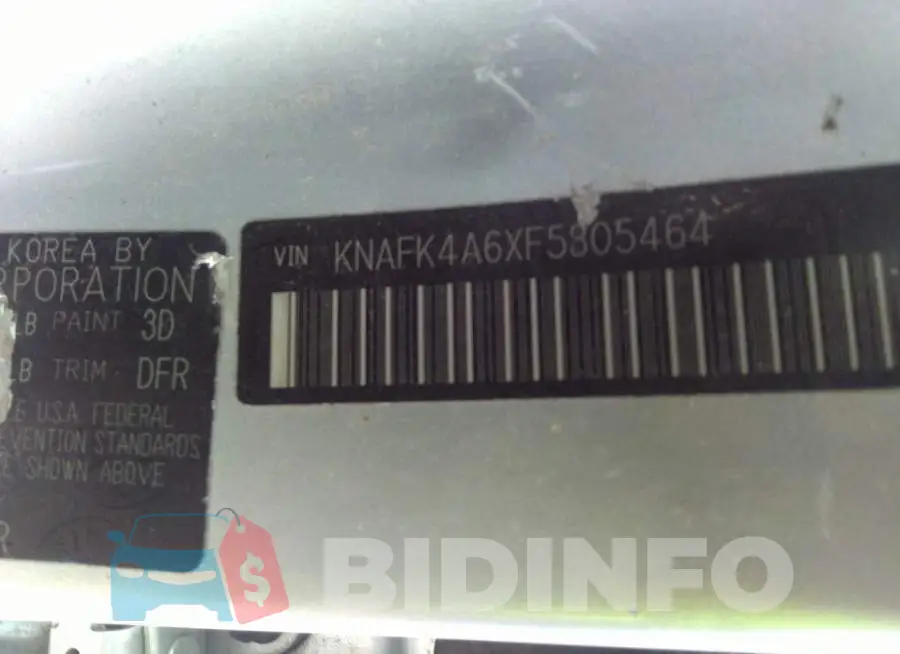 KNAFK4A6XF5305464 Photo# 9