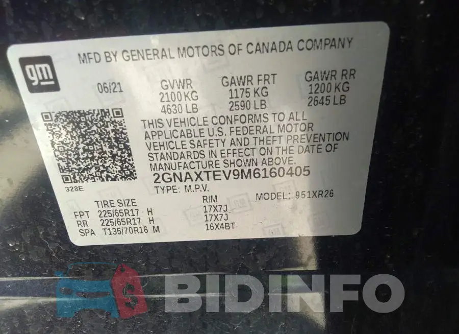 2GNAXTEV9M6160405 Photo# 9