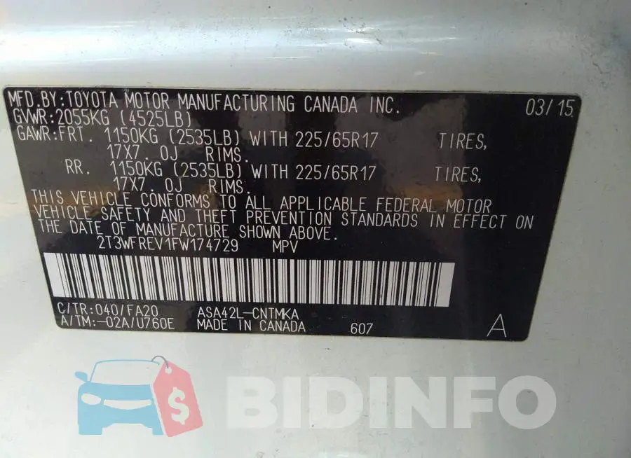 2T3WFREV1FW174729 Photo# 9