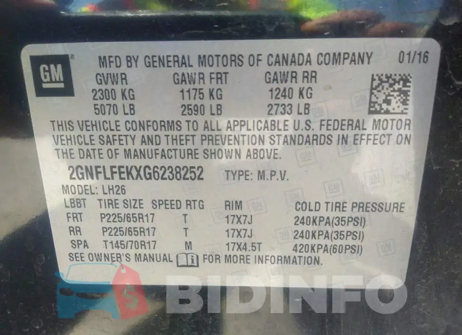 2GNFLFEKXG6238252 Photo# 9