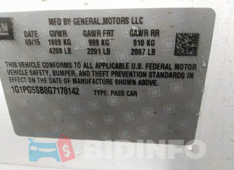 1G1PG5SB8G7178142 Photo# 9