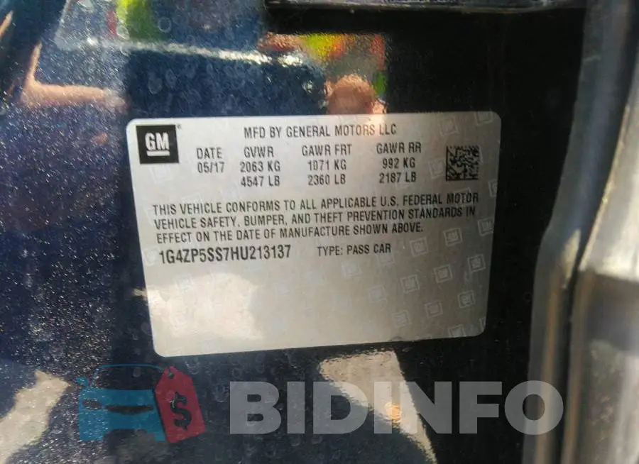 1G4ZP5SS7HU213137 Photo# 9