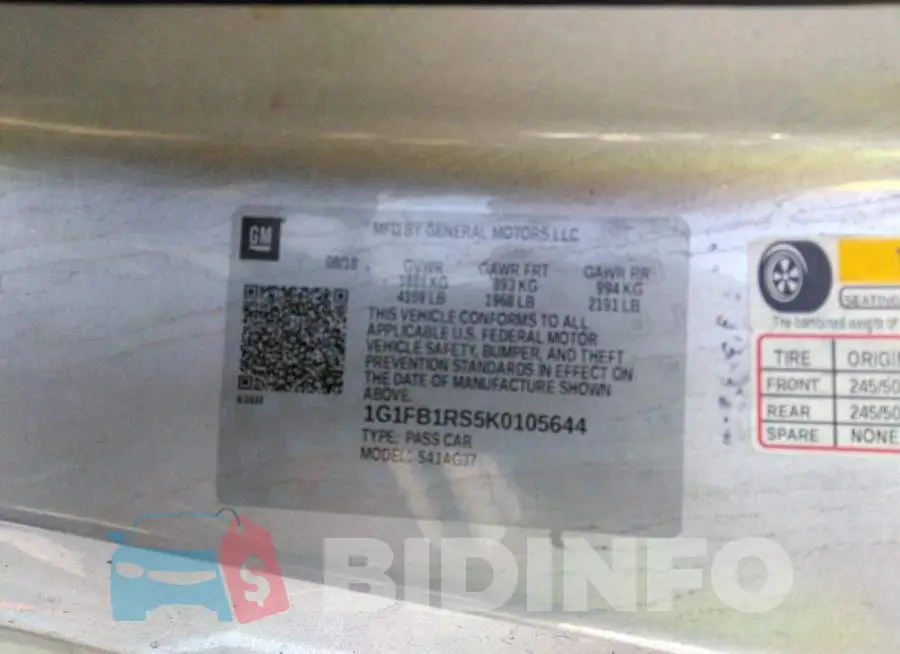 1G1FB1RS5K0105644 Photo# 9