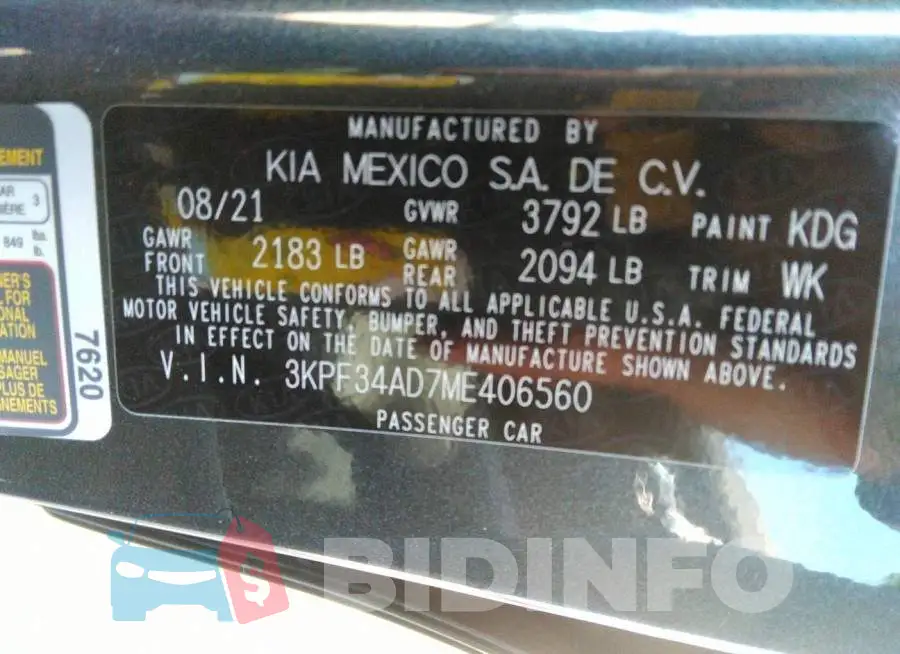 3KPF34AD7ME406560 Photo# 9