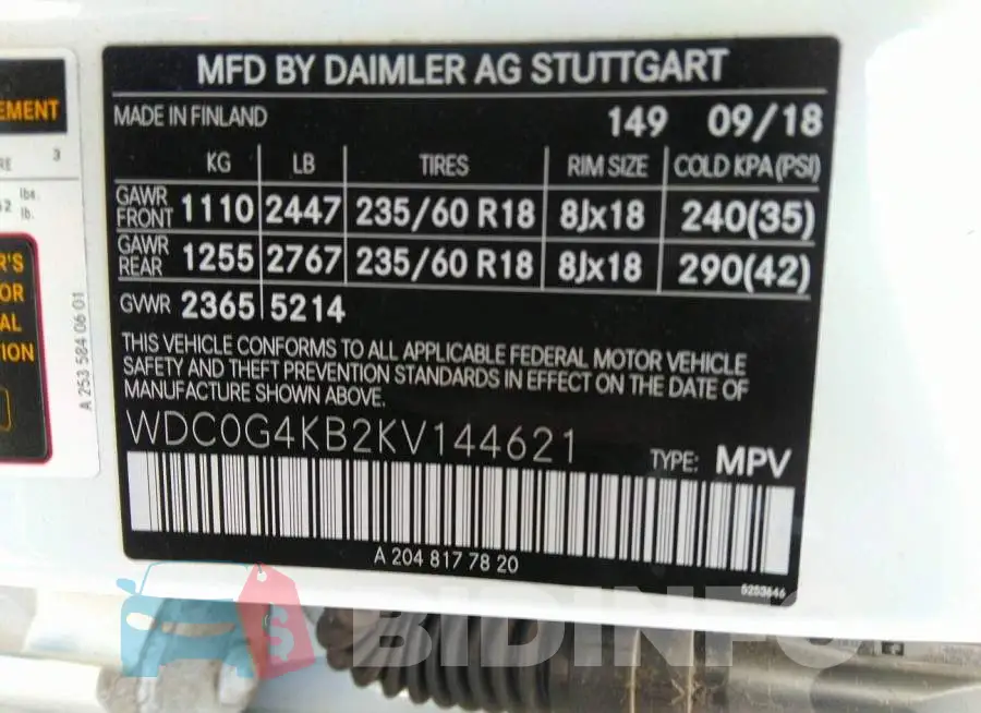 WDC0G4KB2KV144621 Photo# 9
