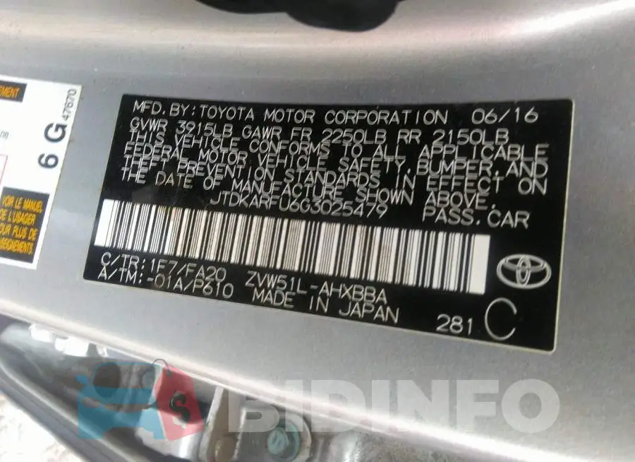 JTDKARFU6G3025479 Photo# 9