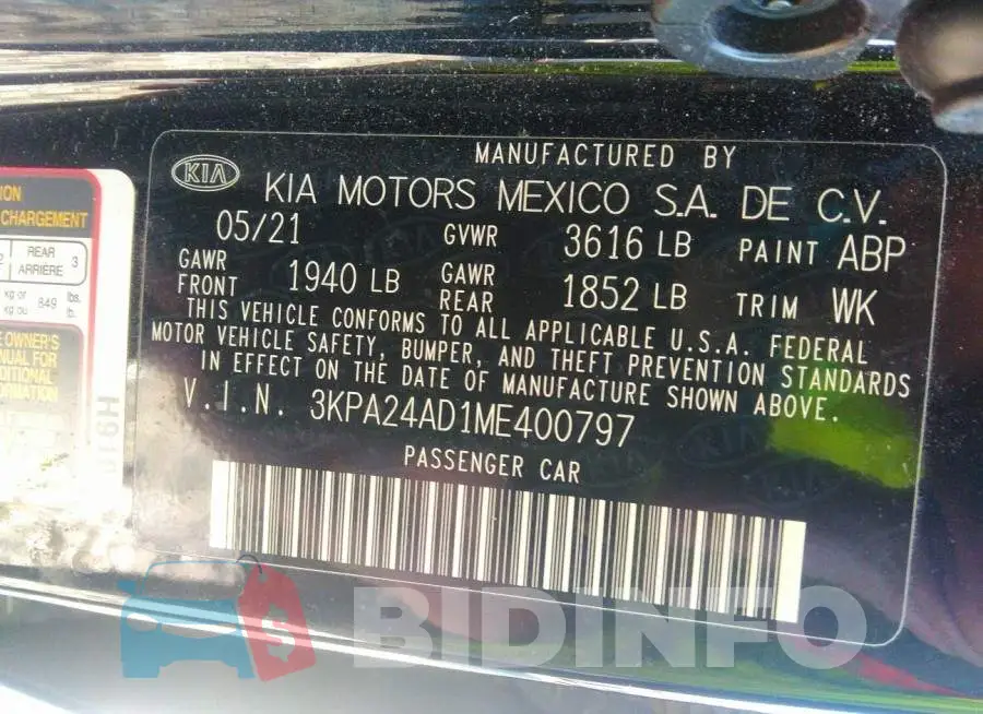 3KPA24AD1ME400797 Photo# 9