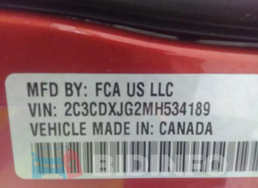 2C3CDXJG2MH534189 Photo# 9