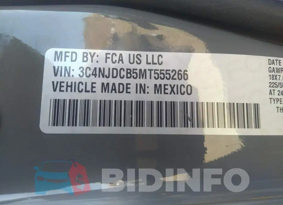 3C4NJDCB5MT555266 Photo# 9