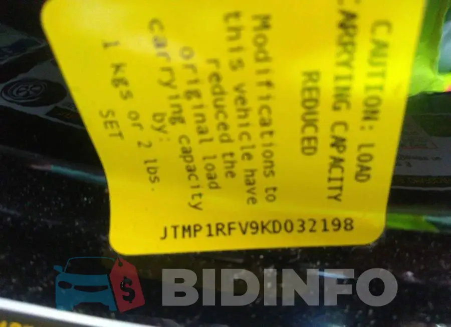 JTMP1RFV9KD032198 Photo# 9