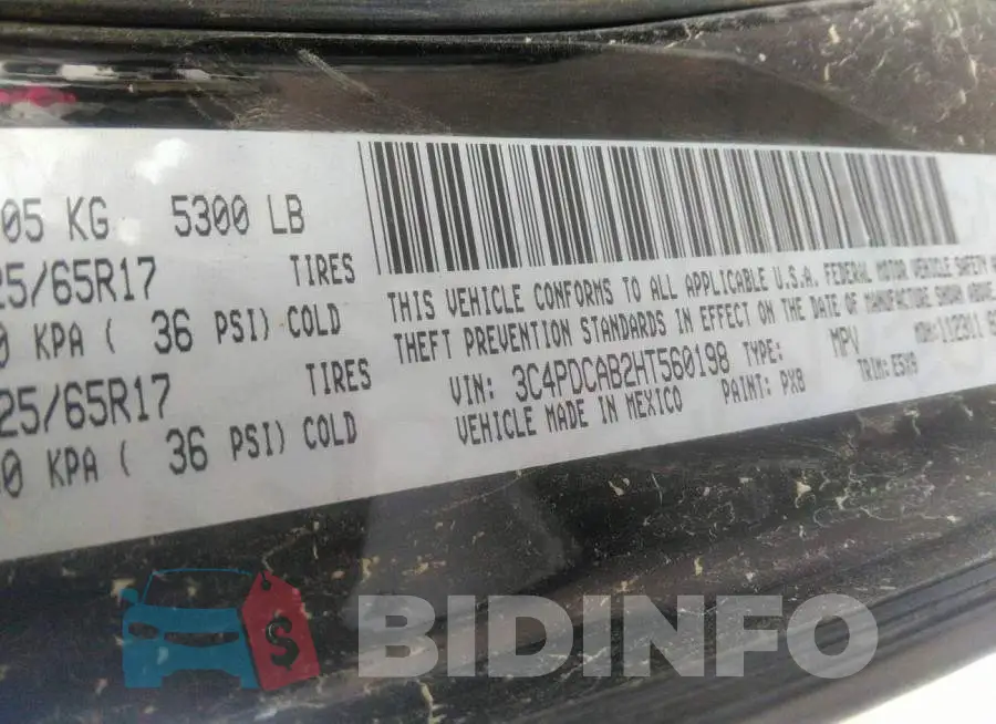 3C4PDCAB2HT560198 Photo# 9