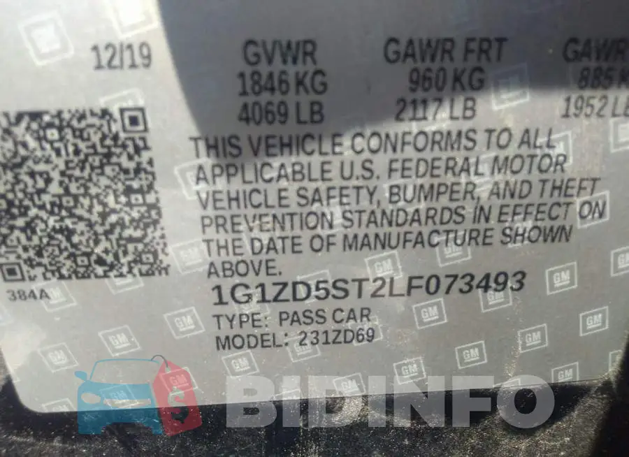 1G1ZD5ST2LF073493 Photo# 9