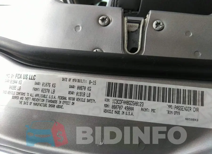 1C3CDFAA8GD508123 Photo# 9