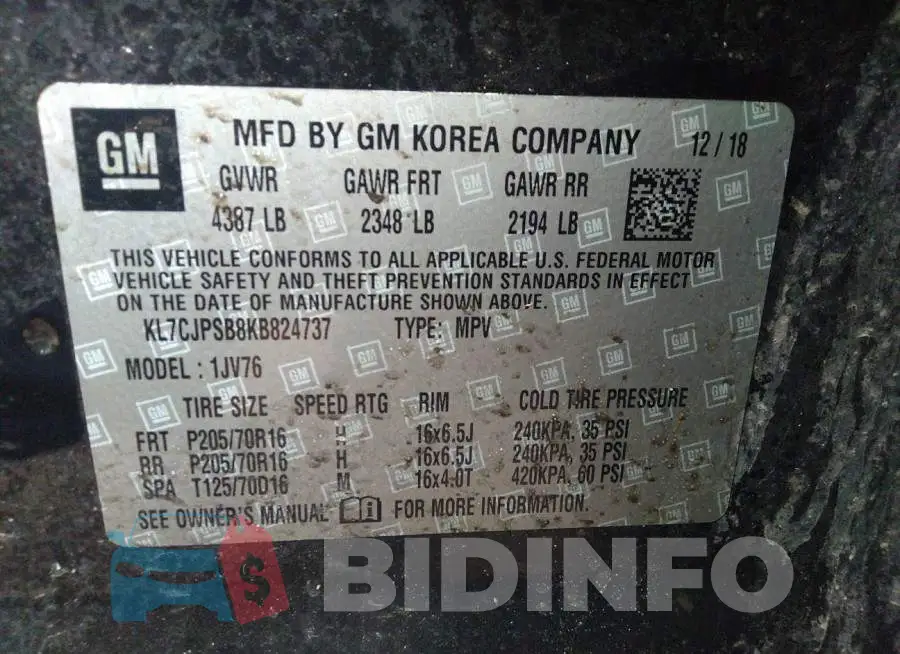 KL7CJPSB8KB824737 Photo# 9