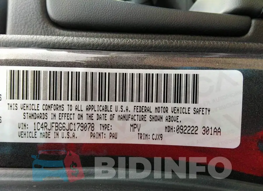 1C4RJFBG6JC179078 Photo# 9