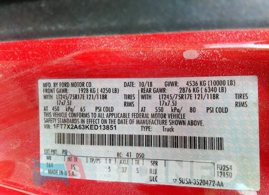 1FT7X2A63KED13851 Photo# 9