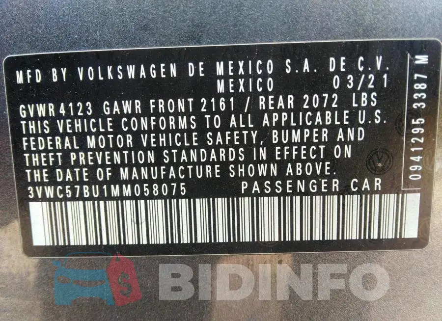 3VWC57BU1MM058075 Photo# 9