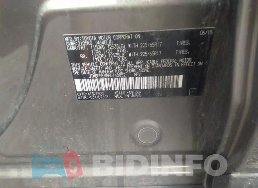 JTMBFREV8FD148852 Photo# 9