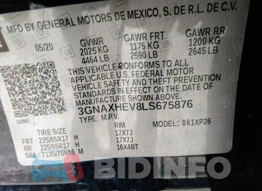 3GNAXHEV8LS675876 Photo# 9