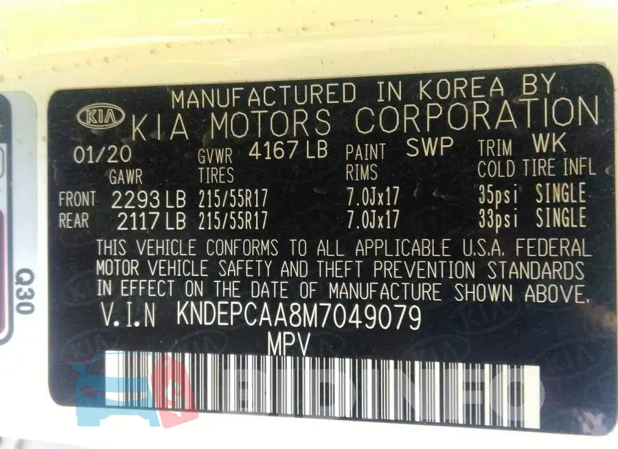 KNDEPCAA8M7049079 Photo# 9