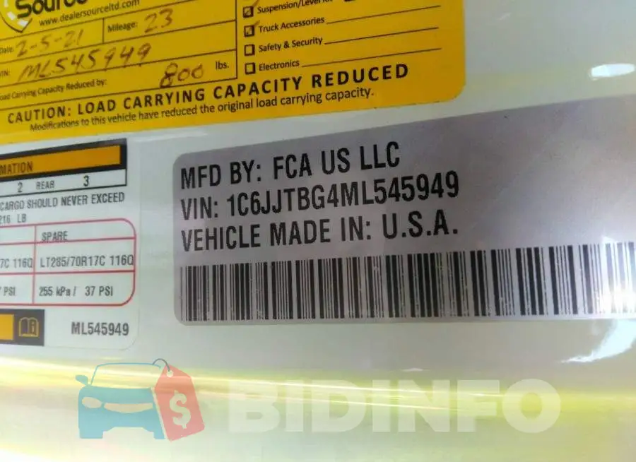 1C6JJTBG4ML545949 Photo# 9