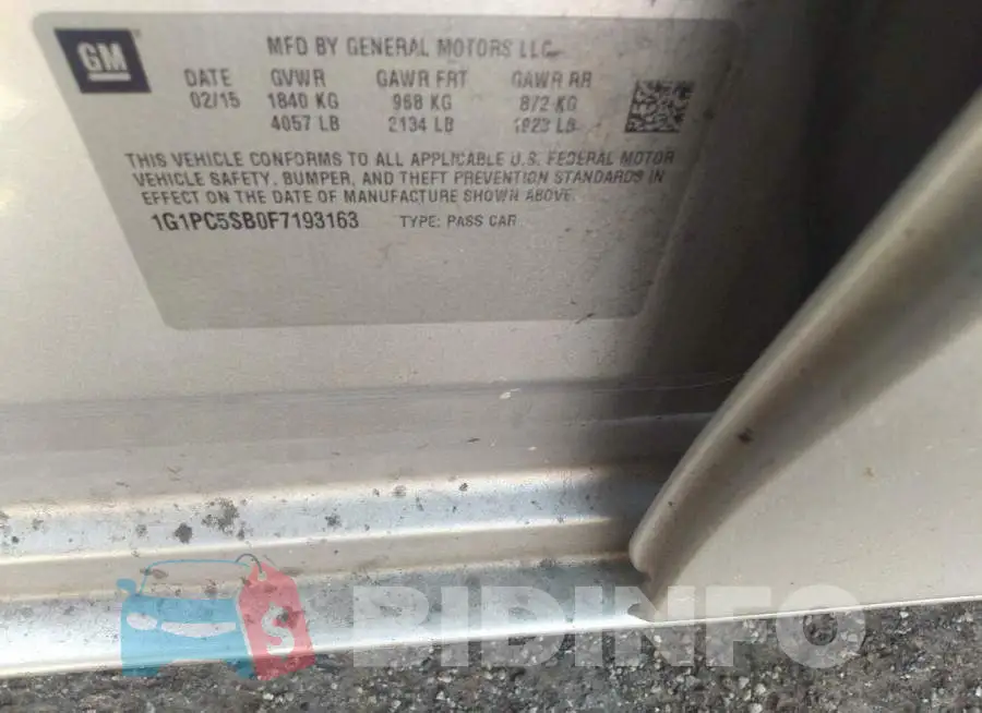 1G1PC5SB0F7193163 Photo# 9