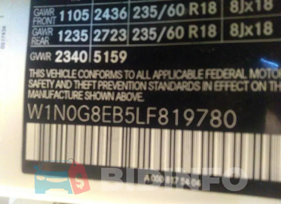 W1N0G8EB5LF819780 Photo# 9