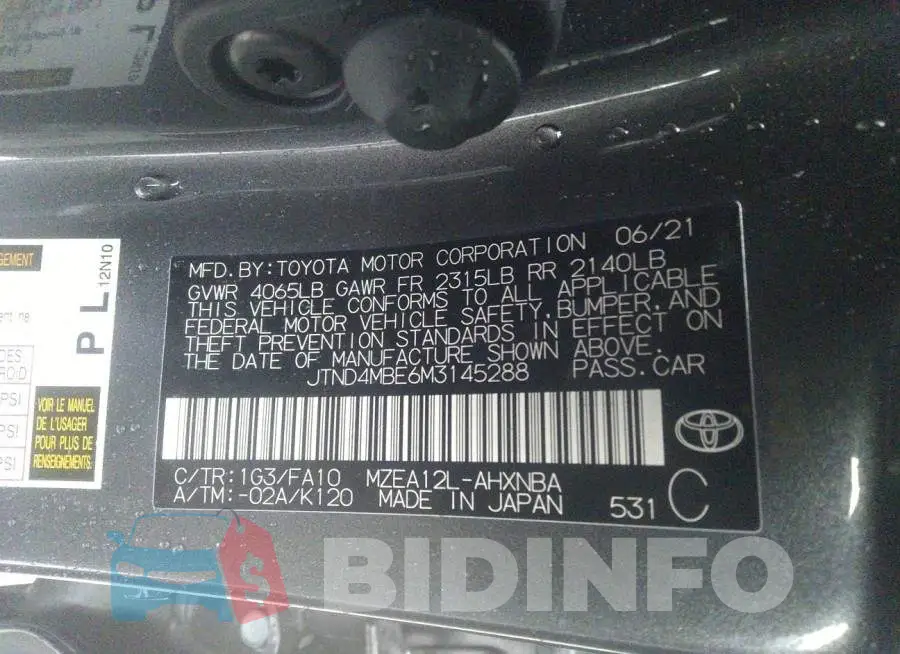 JTND4MBE6M3145288 Photo# 9