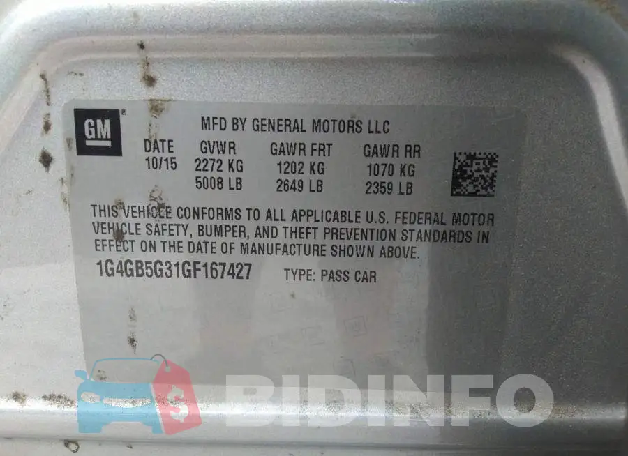 1G4GB5G31GF167427 Photo# 9