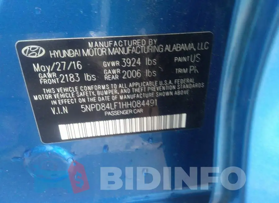 5NPD84LF1HH084491 Photo# 9
