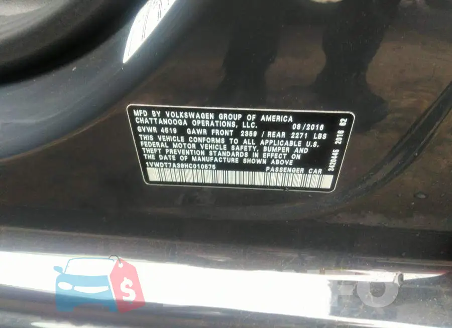 1VWDT7A39HC010575 Photo# 9