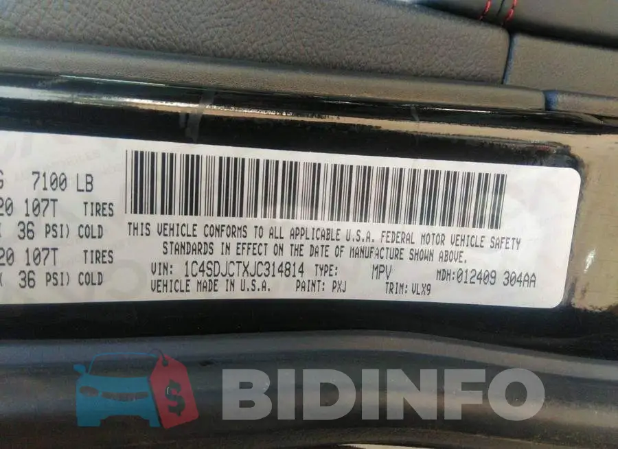 1C4SDJCTXJC314814 Photo# 9