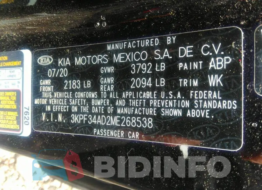 3KPF34AD2ME268538 Photo# 9