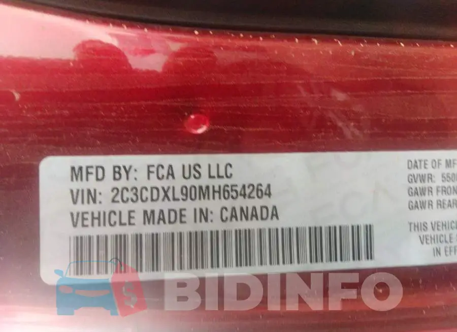2C3CDXL90MH654264 Photo# 9