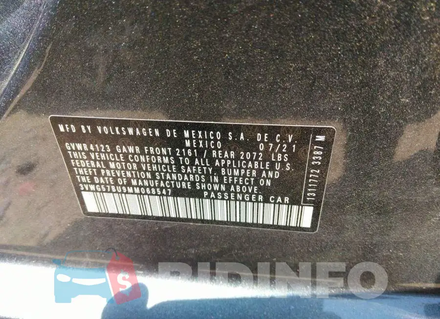 3VWG57BU9MM068547 Photo# 9