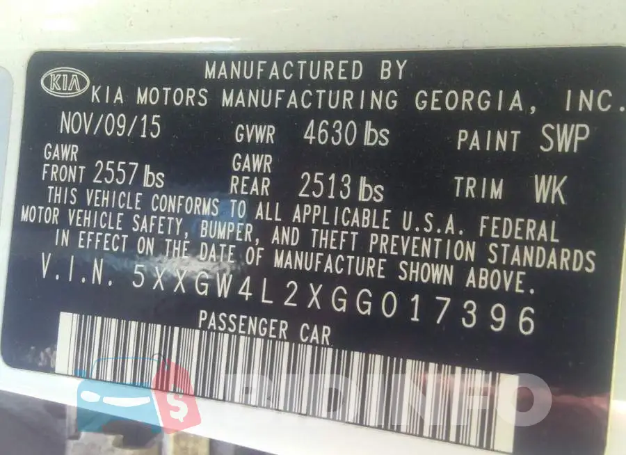 5XXGW4L2XGG017396 Photo# 9